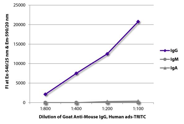 Image: Goat IgG anti-Mouse IgG (Fc)-TRITC, MinX Hu