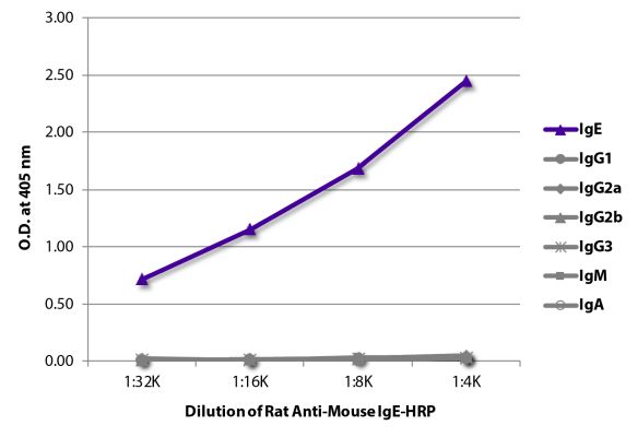 Abbildung: Ratte IgG anti-Maus IgE-HRPO, MinX keine