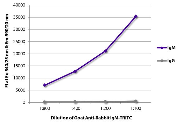 Image: Goat IgG anti-Rabbit IgM (µ)-TRITC, MinX none