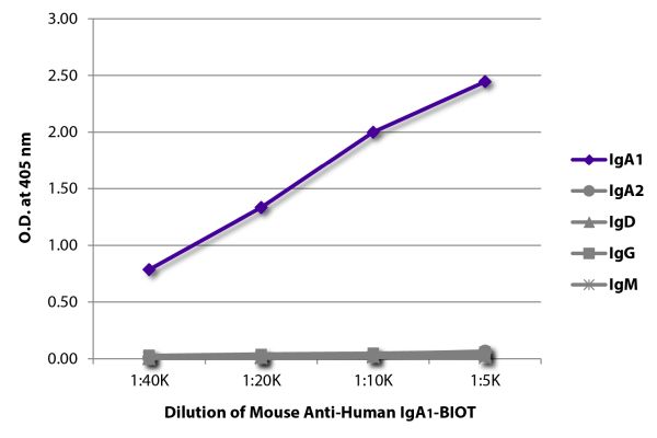 Abbildung: Maus IgG anti-Human IgA1-Biotin, MinX keine