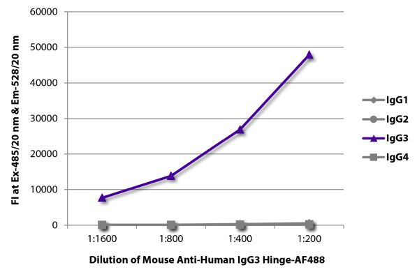 Abbildung: Maus IgG anti-Human IgG3 (hinge)-Alexa Fluor 488, MinX keine