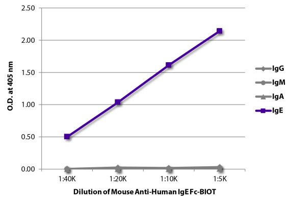 Abbildung: Maus IgG anti-Human IgE-Biotin, MinX keine